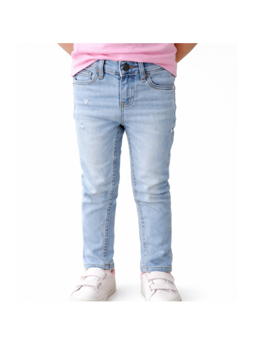 Little Girl’s Distressed Skinny Jeans – art class – Faded Denim – Size 4 – NWT